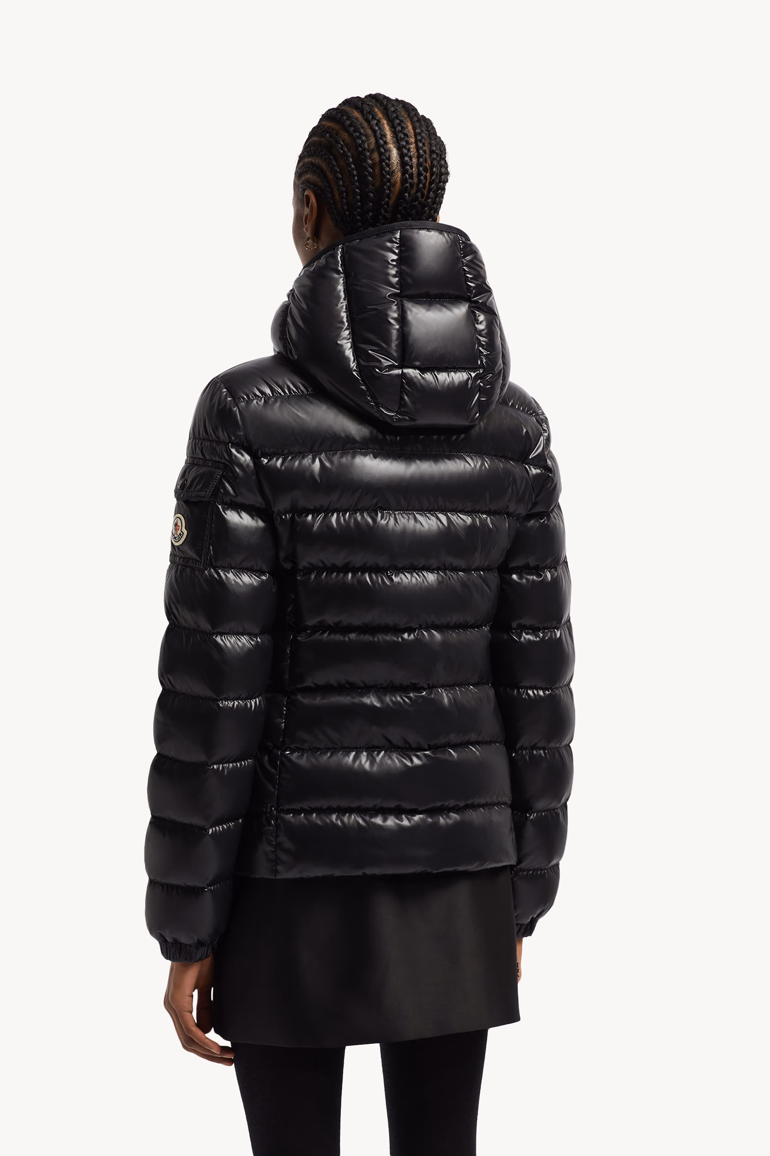 Bady Hooded Short Down Jacket Women Black Moncler 5